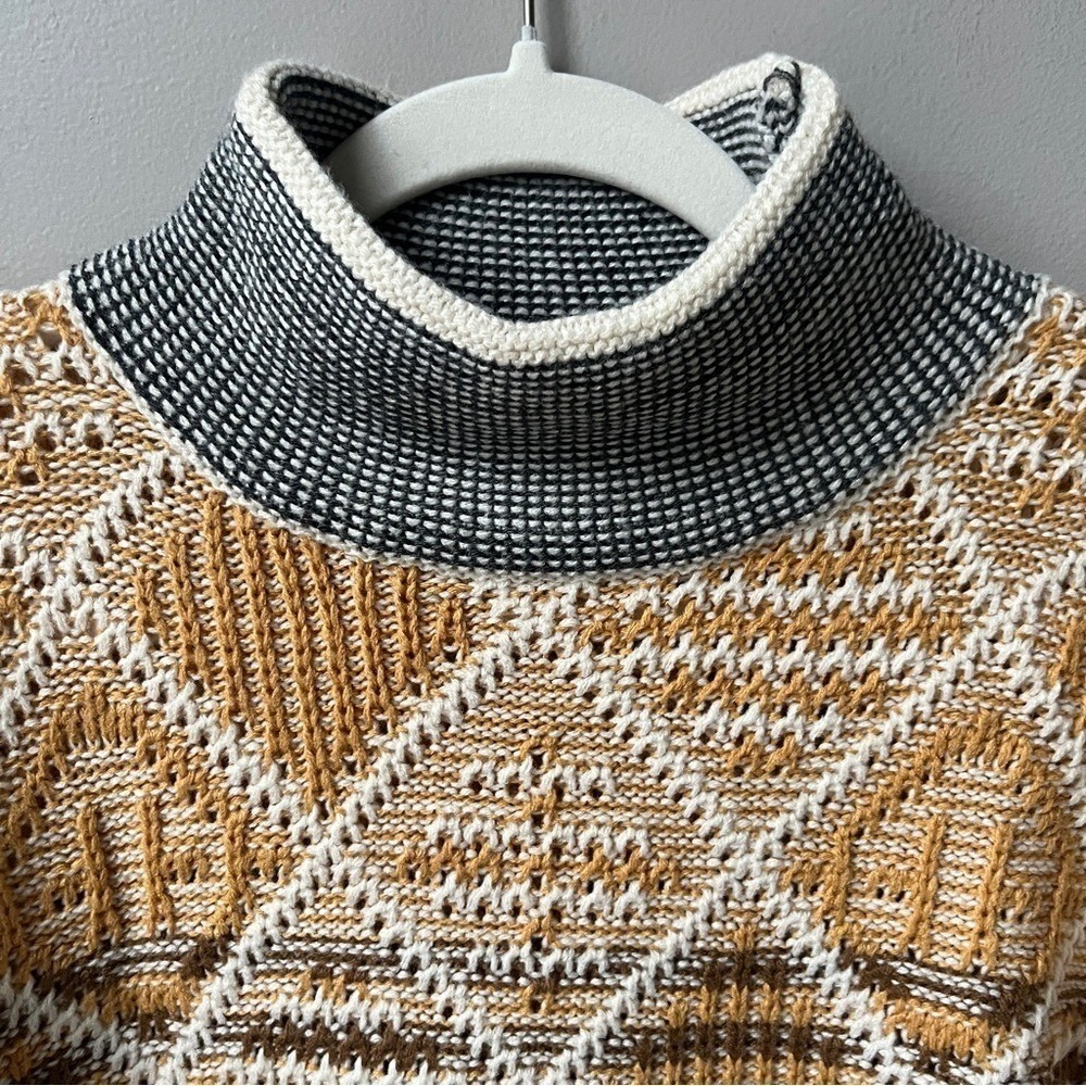 Hem & Thread Sweater Women's Small Nordic Cozy Knit Cream Golden Yellow Lodge - Picture 12 of 12